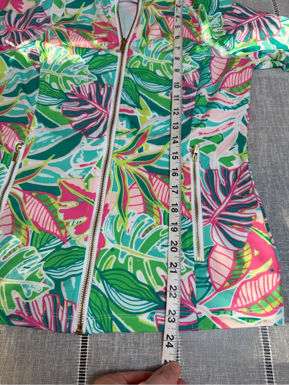 Sigrid Olsen Women’s S Full Zip Tropical Floral Golf Tennis Jacket Pockets - Picture 13 of 16